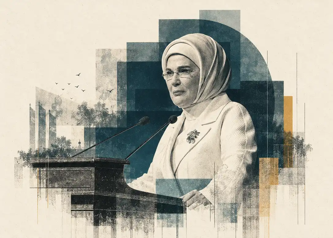 Emine Erdoğan Hanımefendi, Sıfır Atık Forumu kürsüsünde konuşurken